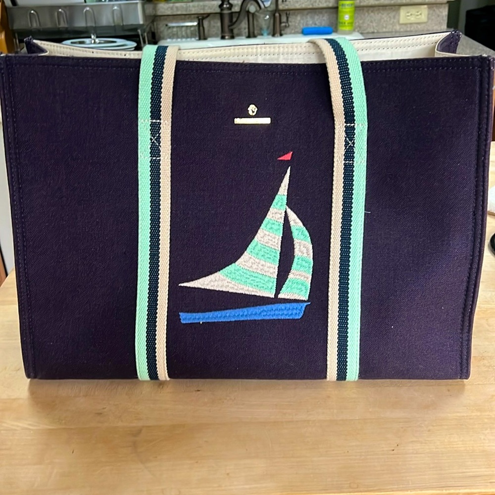 Spartina 449 Sailboat Carry All Tote Navy